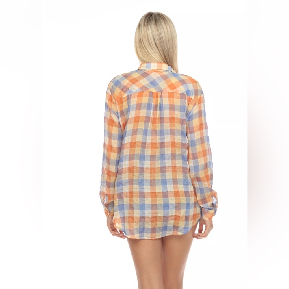 NWT Johnny Was Workshop Plaid Tunic Harlow Oversized Shirt - Picture 5 of 9